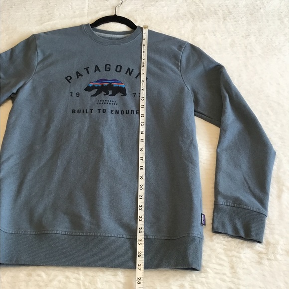 Patagonia Arched Fitz Roy Bear Uprisal Crew Sweatshirt Shadow Blue sz S small - Picture 3 of 6